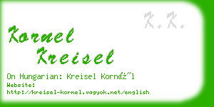 kornel kreisel business card